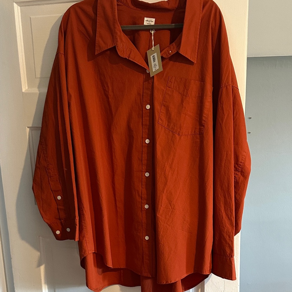 Aritzia Button Down Shirt & short set